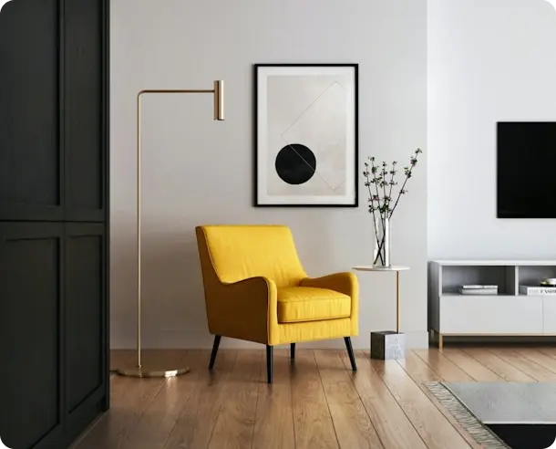 Refreshed vacation rental interior funded by an equity cash-out loan